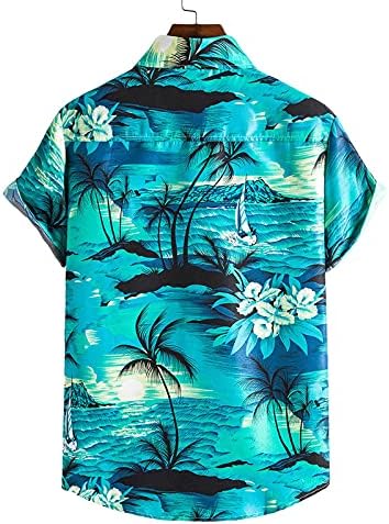 Havajska košulja za muškarce Muška ljetna majica kratkih rukava s printom na kopčanje široke košulje za plažu opuštene bluze