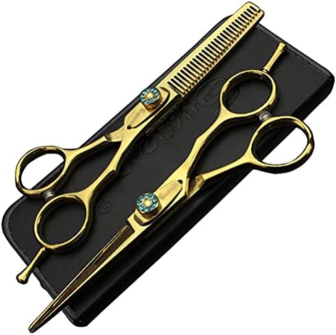 DSXZM komplet za škare za rezanje kose, Profesionalni komplet za škare za frizure s škarama za stanjivanje od nehrđajućeg čelika, za