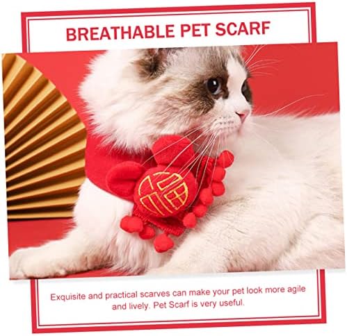 Mipcase Festival Crveni kineski proljetni pleteni poklon pribor ukrasni kućni ljubimac mačka novi mačići božićni pas topli zabavni