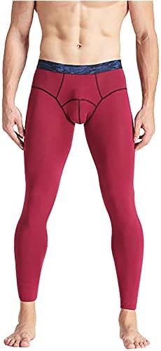 CJHDym Muške hlače za dno tanke mršave tople fitnes hlače modna čvrsta boja srednji struk joga bazni sloj gamaša