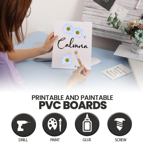 Calvana Prošireni PVC listovi - 8,5 ”x 11” x 1/4 ”plastični ploča za ploče - ploča za ispis za natpise i zanate - fleksibilna, izdržljiva
