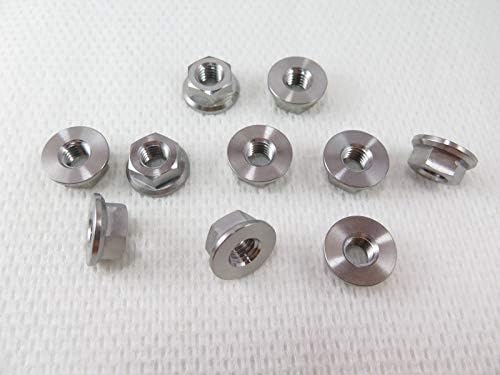 10pc titanium m8 prirubnica matica m8 x 1,25 mm nagib hex matica metrički nehrđajući