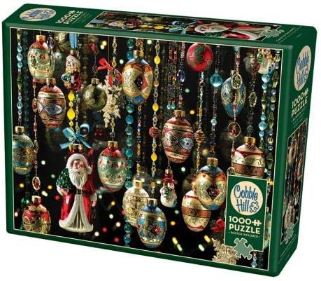 Cobble Hill 1000 komada zagonetka - božićni ukrasi - Uključeni plakat uzorka