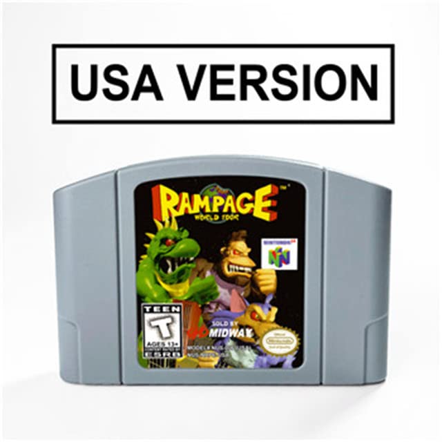 Rampage World Tour za 64 -bitne igračke uložak u SAD -u verzija NTSC format