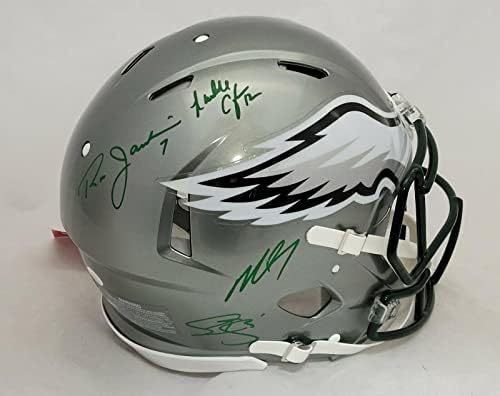Cunningham / Javorski / McNabb / Vic potpisali su autentičnu kacigu s autogramom-NFL kacige s autogramom