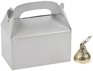 24 mini srebrne kutije za poslastice - zabava i dobre torbe i papir dobre torbe i kutije