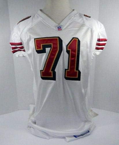 2007. San Francisco 49ers Larry Allen 71 Igra izdana White Jersey DP06378 - Nepotpisana NFL igra korištena dresova