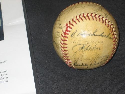 1940. Yankees tim potpisao je autogramirani bejzbol ruffing, Henrich, Gordon+ PSA - Autografirani bejzbol