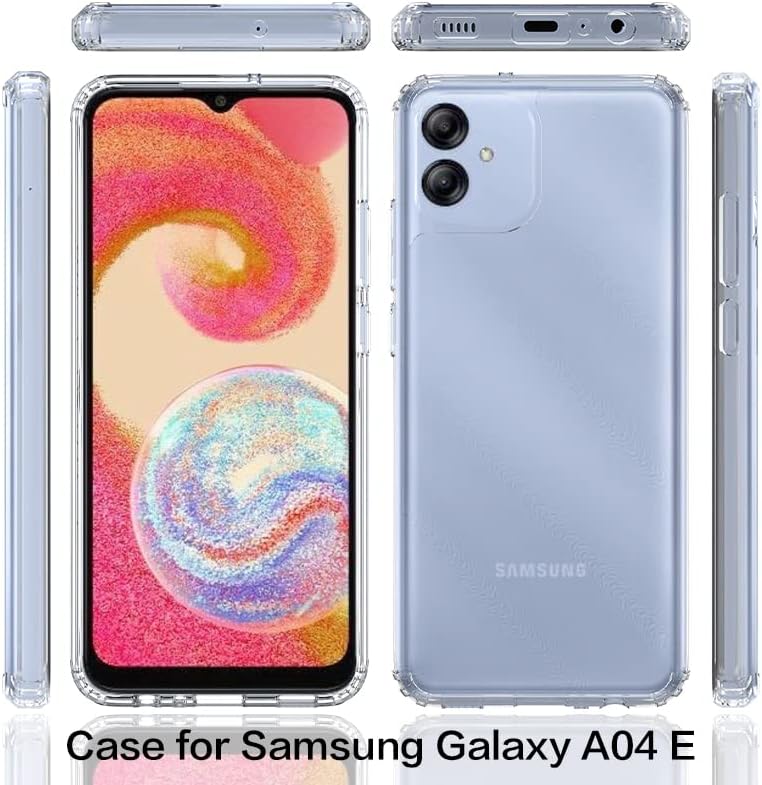 Sucnakp za Samsung A04e Case Galaxy A03 s 2* Zaslon Premium PREMIM PANE PANE + TPU poklopac odbojnika za Samsung Galaxy A04E （YKL CLEAR）