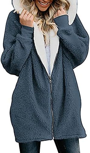 Nokmopo kratka jakna od jakne Žene žene čvrste predimenzionice kaputa s kapuljačom kardigans kaput s džepom