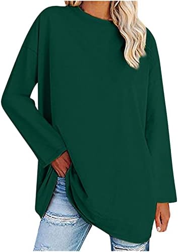 Narhbrg ženske ležerne dukseve tunike vrhovi dugih rukava Preveliki V vratni džemperi pulover za gamaše bluze
