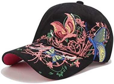 Xibeitrade ženska bejzbol kapica dama leptir cvjetni vez dizajn modni šešir podesiva dahble