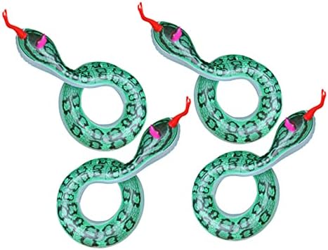 Toyvian na napuhavanje zmija balona igračke napuhane igračke 4pcs zastrašuju ptice zmije realne lažne zmije zmijske baloni faux zmija