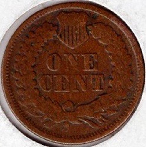 1865. indijska glava Cent Penny Good