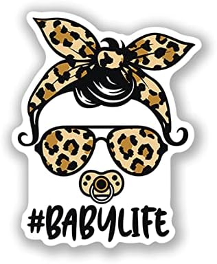 Babylife-Cheetah Print-Boy, Girl, Woman, Dad-Sunglasses-Vinil naljepnice naljepnice-Car-Car, kamion, kombi, SUV, prozor, zid, čaša,
