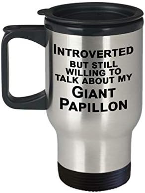 Giant Papillon Rabbit Putnička šalica, poklon za ljubitelja zeca, introvertne darove - introvertirani, ali voljni razgovarati