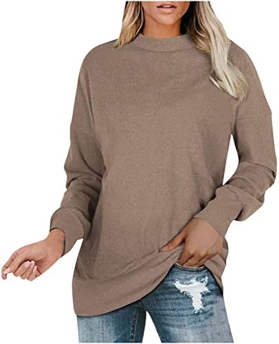 Redovni fit o-vrata pulover za žene lagani tanki džemper zimski dno majice bluza casual vrhovi za damu