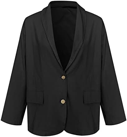 Žene modno čvrsto otvoreno prednje džepne odijelo dugih rukava Blazers Gumb Posteljina Outlowswear kaput Svečana haljina za žene za