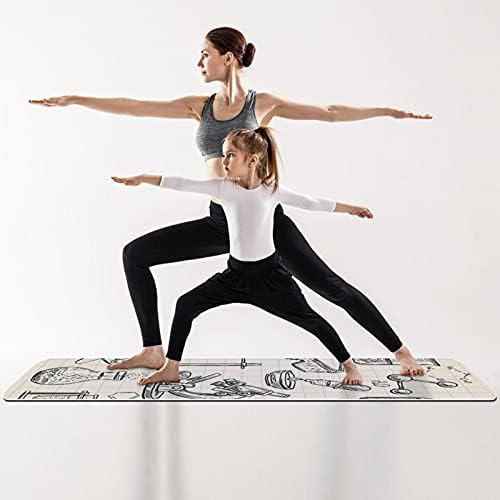 Debela vježbanja i fitness 1/4 joga prostirka s ikonom kemije za tisak za joga pilates i fitness vježbanje