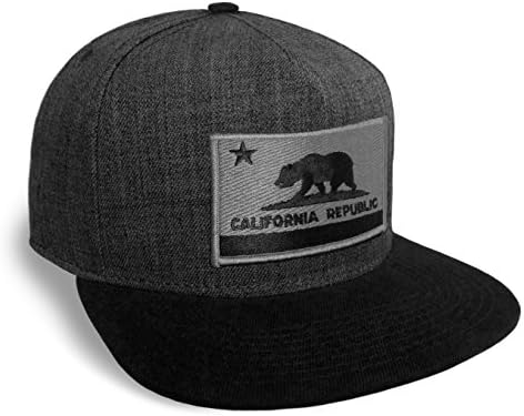 Čudna teretna kalifornijska zastava tamno siva i crna kapka za bejzbol kapu