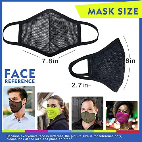Mesh Hollow Face_masks za muškarce, odrasle prozračne usta_koveniranje, zaštitni poklopac za zaštitu lica za vanjski štit za vanjski