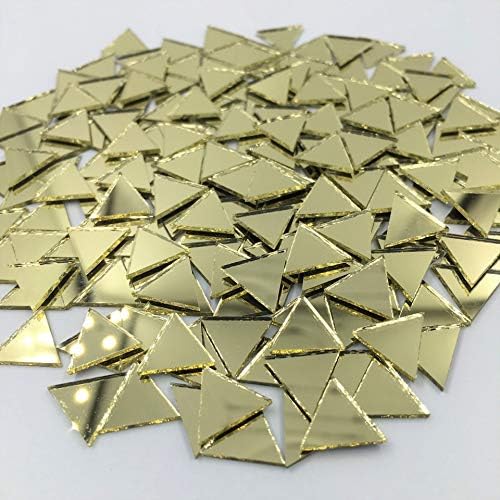 Nuo rui 12 mm trokutasti oblik ogledala mozaične pločice zlatno zanatsko ogledalo 120 komada