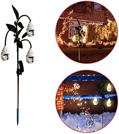 Izložba držača natpisa stoji božićni solar Santa snjegovića lampica LED Dekor za dom Popsicle štapići za vrt