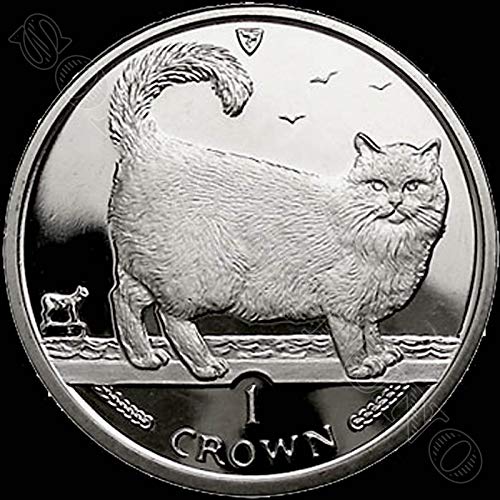 1998. Birman Cat - Necirkulirani Cupro Nickel 1 Crown Coin - Otok čovjeka