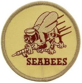 Sjedinjene Države mornarice Seabees Patch - Desert/Tan - Posao u vlasništvu veterana.