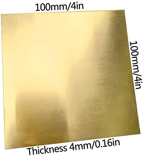Nianxinn mesingani lim debela 0,15 inča Veličina 8 x 8 inča za obrt za obradu metala, razne specifikacije čisti bakreni lim