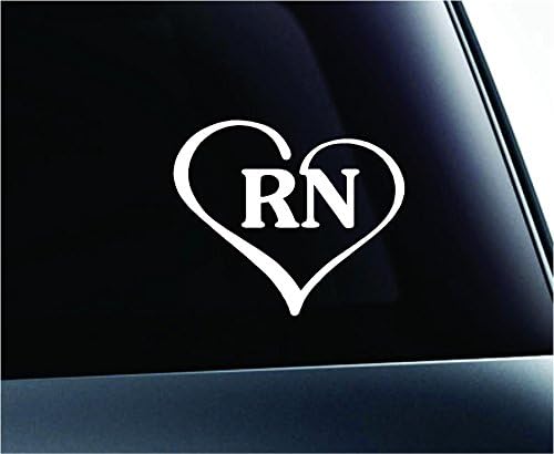 ExpressDecor srce s RN Tekst medicinskim sestra bolnica Ljubavni život simbol Decal Obitelj Ljubavni prozor naljepnice za automobile