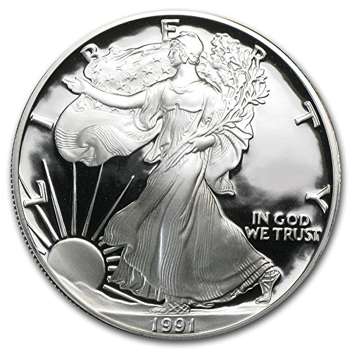 1991. S American Silver Eagle s Velvet Box & COA $ 1 Dokaz nas Mint
