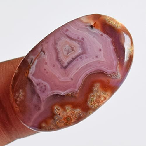 Silvero Natural Purple Passion Agate Ovalni oblik 22 CTW Veličina 28x17x5 mm privjesak Nakit izrada dragulja Stvori zaštitni štit od