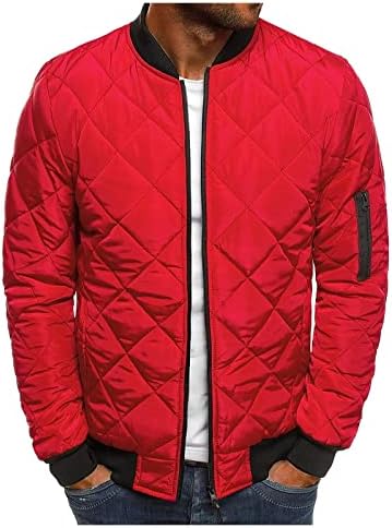 FQIBHUG Svjetlosna jakni za muškarce Puffer Jacke Zip Up Muška vodootporna jakna Zimski kaputi za muškarce Sport kaput s džepovima