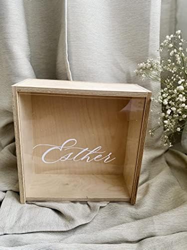 Drvena poklon kutija s akrilnim poklopcima, poklon djeveruše, personalizirana poklon kutija, kutija za čuvanje, vjenčana kutija, vjenčane