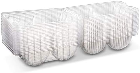 Prozirne plastične posude od 6 krafni ili 12 rezača kolačića s bravom i preklopnim poklopcem za optimalnu svježinu - proizvedeno u