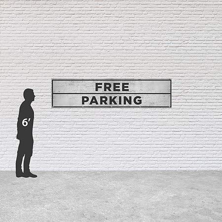 CGSignLab | Besplatno parkiranje -Basic Grey teškim vanjskim vinilnim transparentom | 8'x2 '