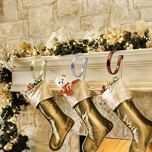 Božićni nosač čarapa za plašt - Božićne kuke za čarape koje nisu klizači čarapa za čarape domaće kuhinje za božićni ukras, višestruke