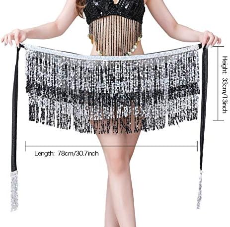 ZX Belly Dance hip suknja nalik na sekn kuk šal za žene odrasle rave festival Mini suknja kostim Halloween kostim
