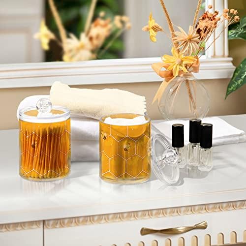 Slatke pčele uzorak pamučni nosač brisača za kupaonice Staklenke s poklopcima Postavite pamučnu kuglu Okrugli držač za pamučne brisene