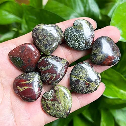 Fythesk 4pcs Natural draguljski kamen za kamen palmi, polirani džep u obliku srca reiki reiki uravnotežavanje brige kamen mini 1 ”,