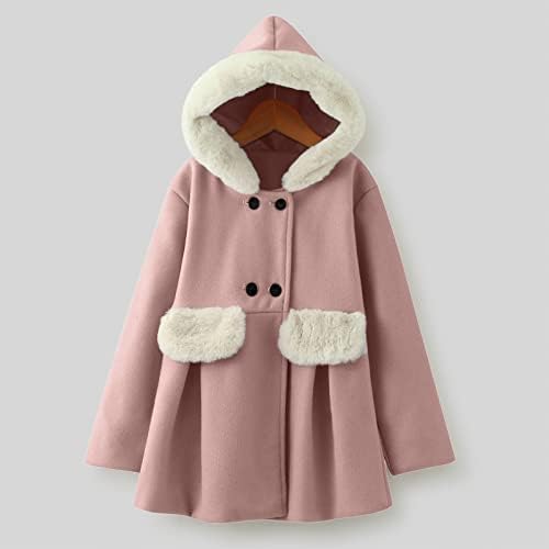 Djevojke djevojke zimske jakne od vjetrovitog kaputa Djeca toplo runo s kapuljačom jakna Otvorna odjeća Lagana kaput djevojke