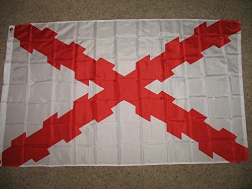 3x5 Španjolski španjolski križ Burgandy Perma boje zastava 3'x5 'natpis