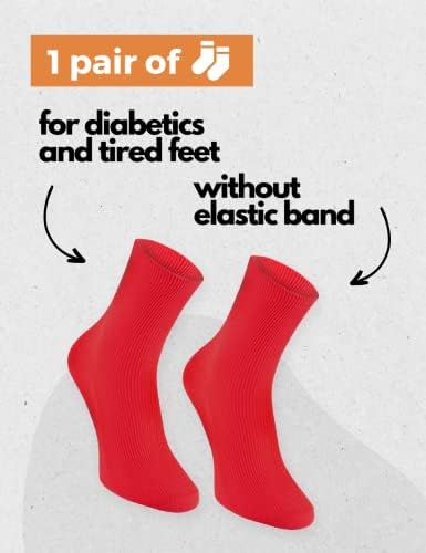8 pari dijabetičkih neelastičnih pamučnih čarapa za natečene noge za muškarce i žene