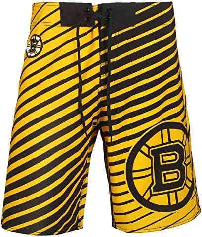 Boston Bruins Stripes Poly Boardshort