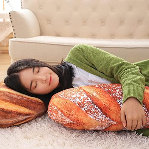 Favosta jastuk za tijelo s kruhom prekrivenim šećerom, 3D simulacijski kruh oblik plišanog jastuka, super mekanog jastuka za kruh Povratni