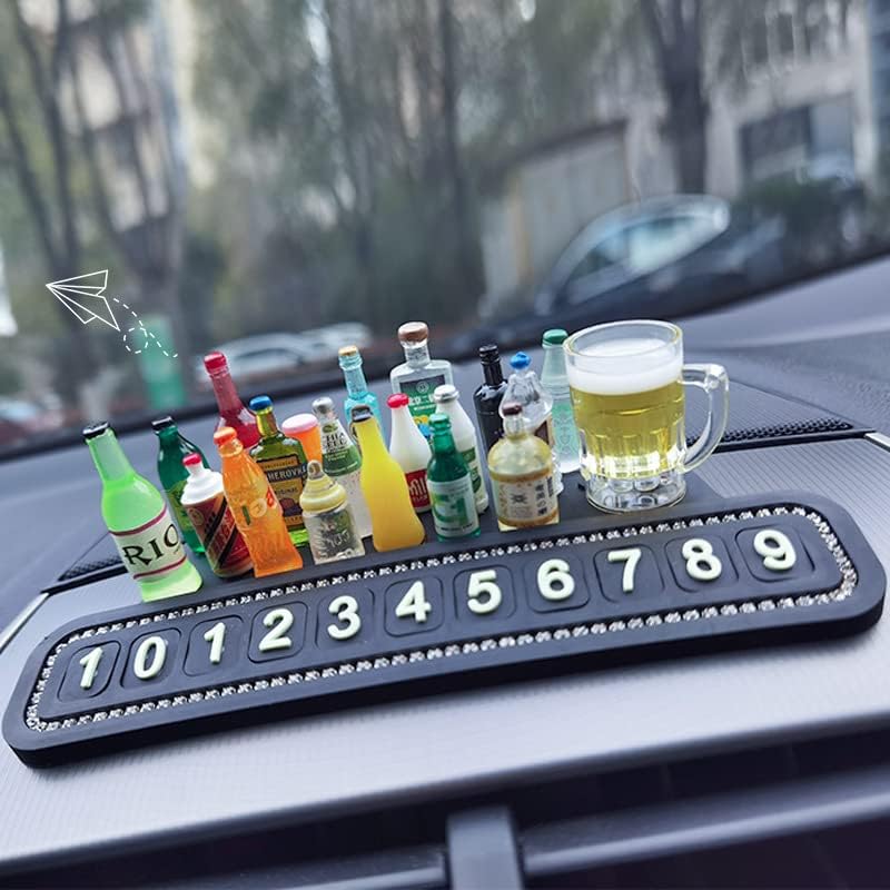 Dekoracija telefonske registarske pločice kreativna mini boca vina za automobil užareni znak za parkiranje privremeni prijenos automobila