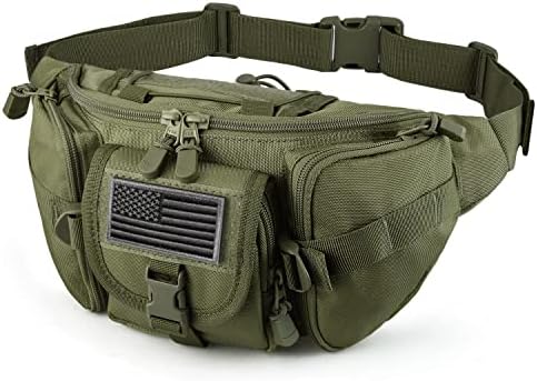 SOWHUP TACTIC FANNY PACK, pakiranje vojnog struka s američkim patch uslužnim hip pojasom bumbag za planinarenje na otvorenom)