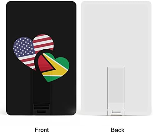 Gvajana američka zastava kreditna kartica USB Flash pokreće personalizirani memorijski štap Ključni korporativni pokloni i promotivni