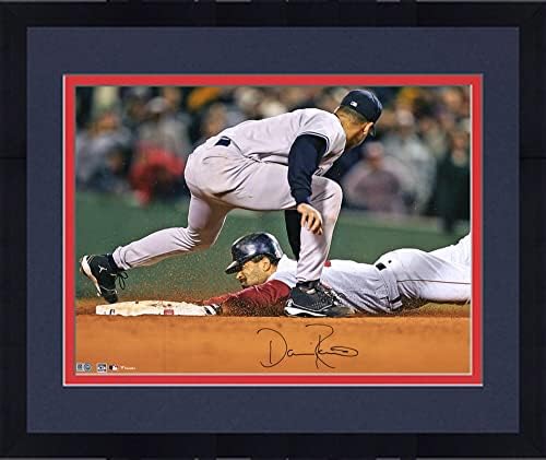 Uokvireni Dave Roberts Boston Red Sox Autographed 16 X 20 2004 ALCS KRAJ SE STOFIJE - AUTOGRAFIRANE MLB fotografije